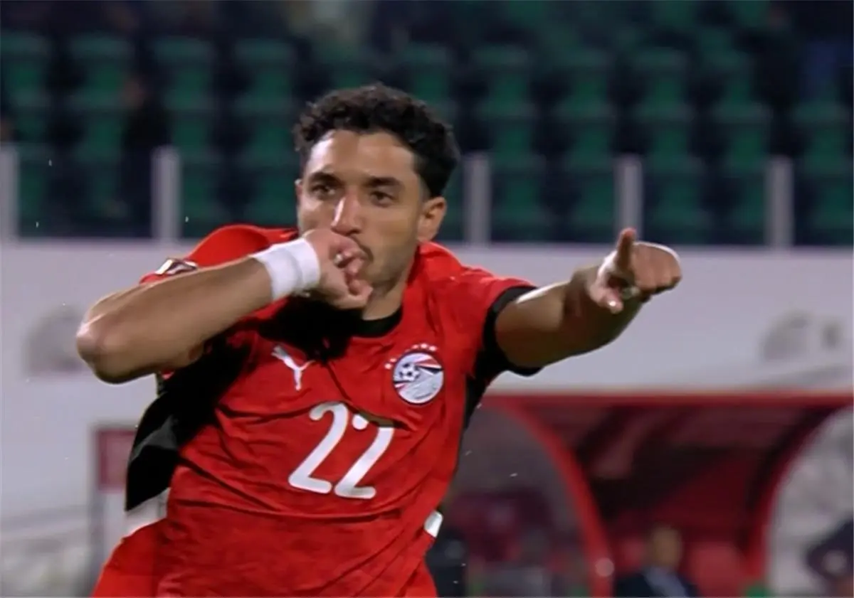 عمر مرموش يسجل هدف منتخب مصر الأول أمام كوت ديفوار