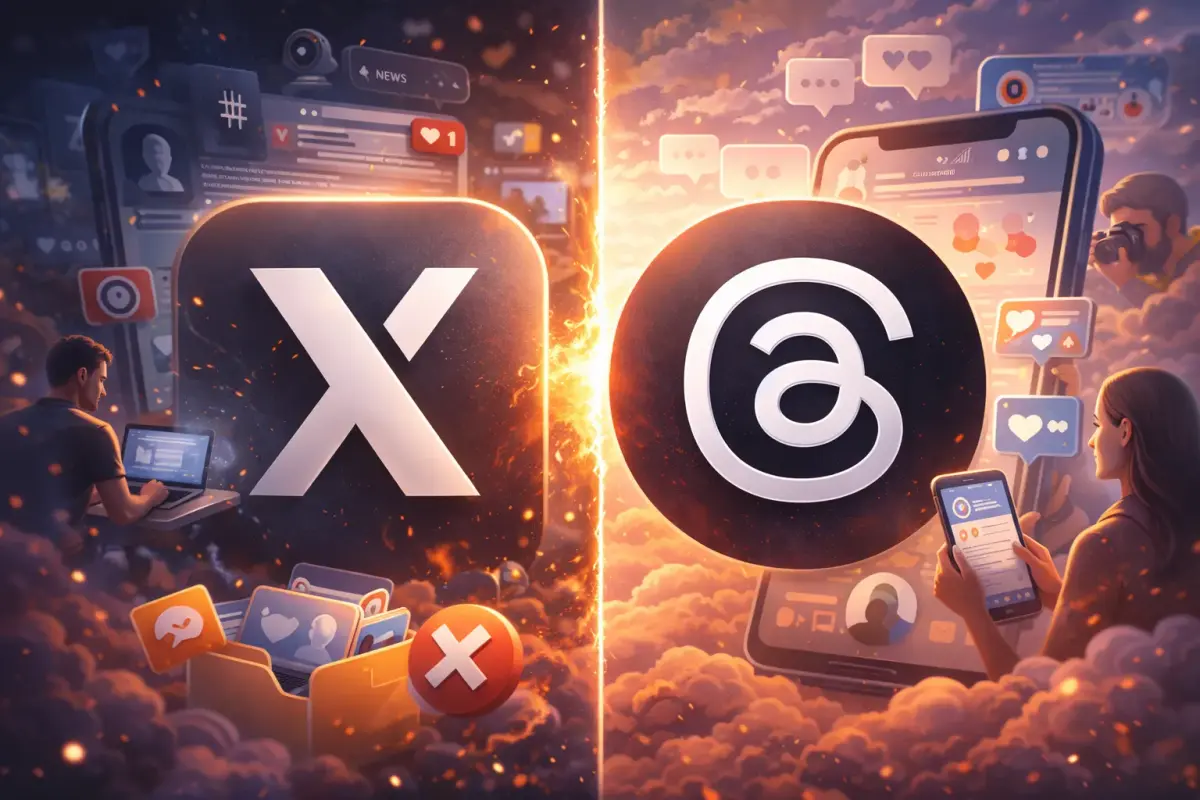 مقارنة إكس وثريدز: أيهما أنسب لك في 2026 - سوالف سوفت