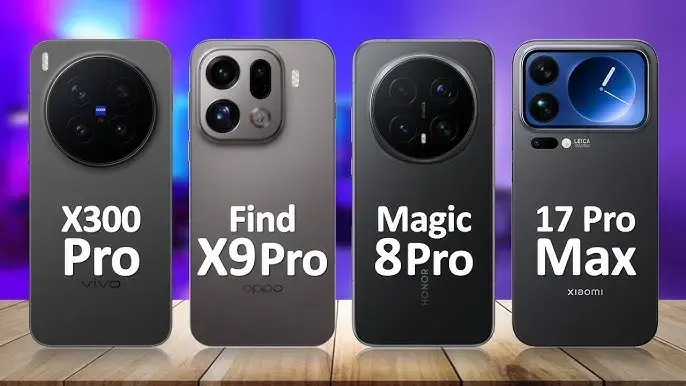 مقارنة كاميرات Xiaomi 17 Pro Max و Vivo X300 Pro و Honor Magic8 Pro و Oppo Find X9 Pro - عالم التقنية