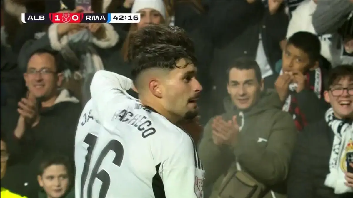 فيلار يسجل هدف ألباسيتي الأول أمام ريال مدريد.. وماستانتونو يتعادل