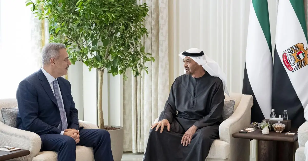 محمد بن زايد وفيدان يبحثان الأوضاع في الشرق الأوسط