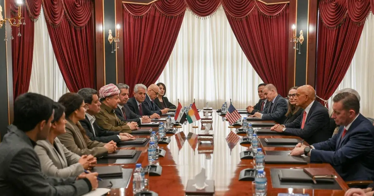 مسعود بارزاني يبحث مع توم باراك ومظلوم عبدي الأوضاع في سوريا