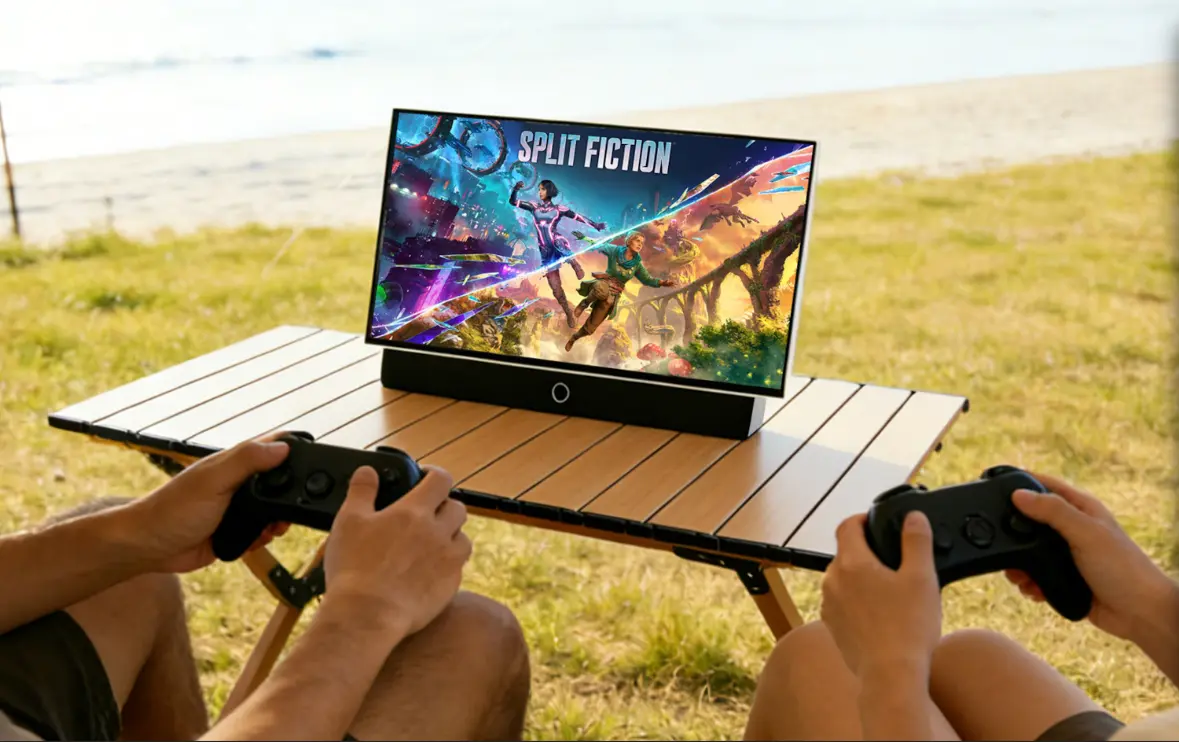 إطلاق شاشة محمولة بحجم 27 بوصة مع Google TV وبطارية وساوند بار مدمج بسعر مخفّض - التقنية بلا حدود