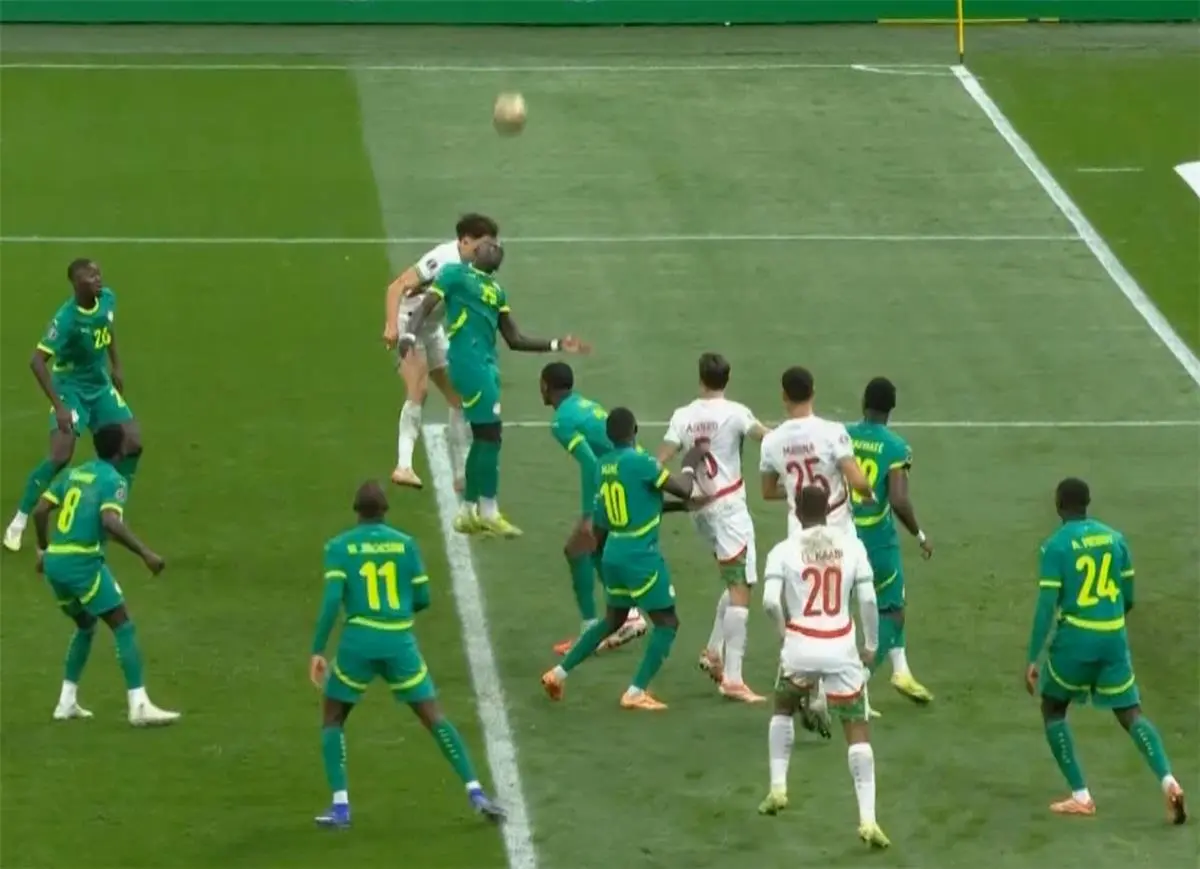 إصابة دموية للاعب المغرب أمام السنغال في نهائي كأس أمم إفريقيا