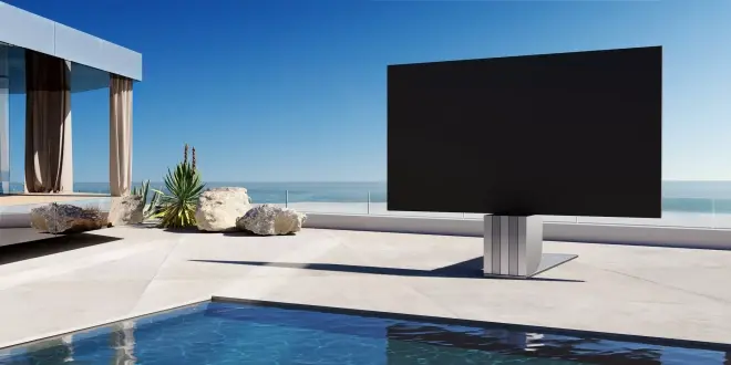 شاشة C-Seed القابلة للطي بتوقيع بورش ديزاين تتحول من قطعة فنية إلى شاشة عملاقة قياس 221 بوصة - سعودي شفت