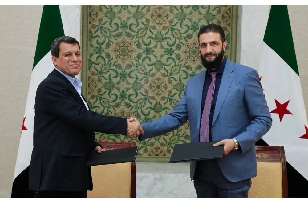 ​اتفاق بين الحكومة السورية و قسد لدمج الحسكة إدارياً وعسكرياً