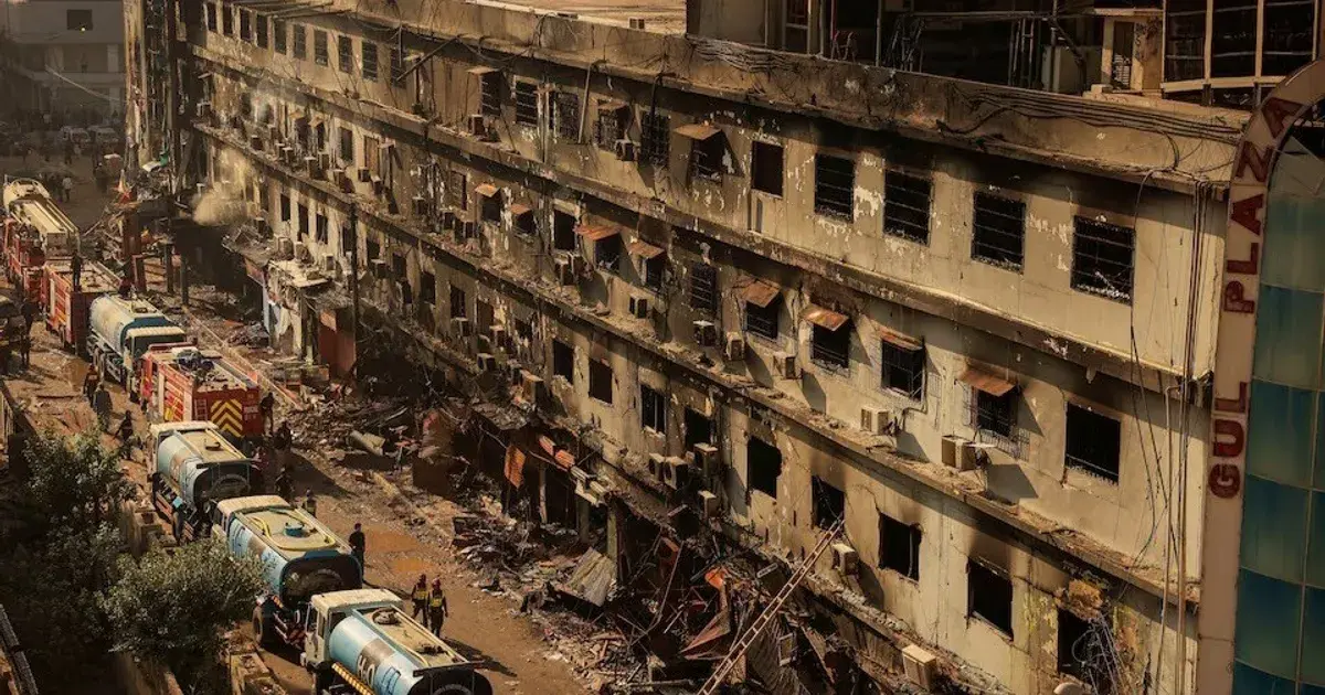 باكستان.. إزالة أنقاض حريق كراتشي ومخاوف بشأن مصير عشرات المفقودين