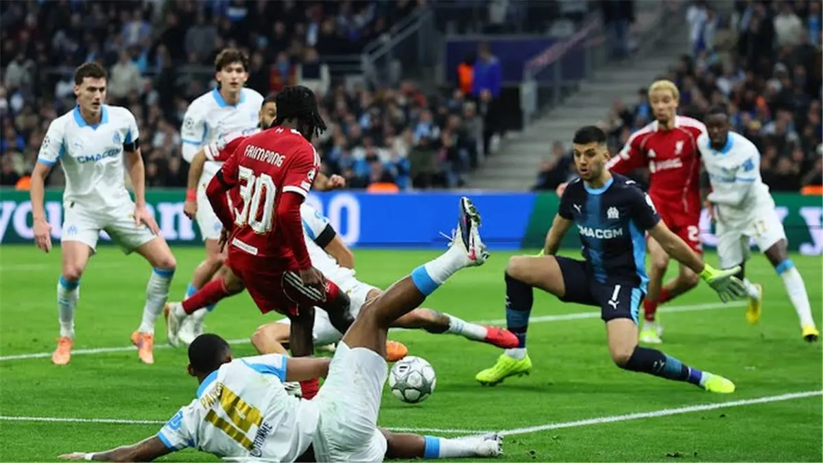 رولي يسجل هدف ليفربول الثاني أمام مارسيليا في دوري أبطال أوروبا