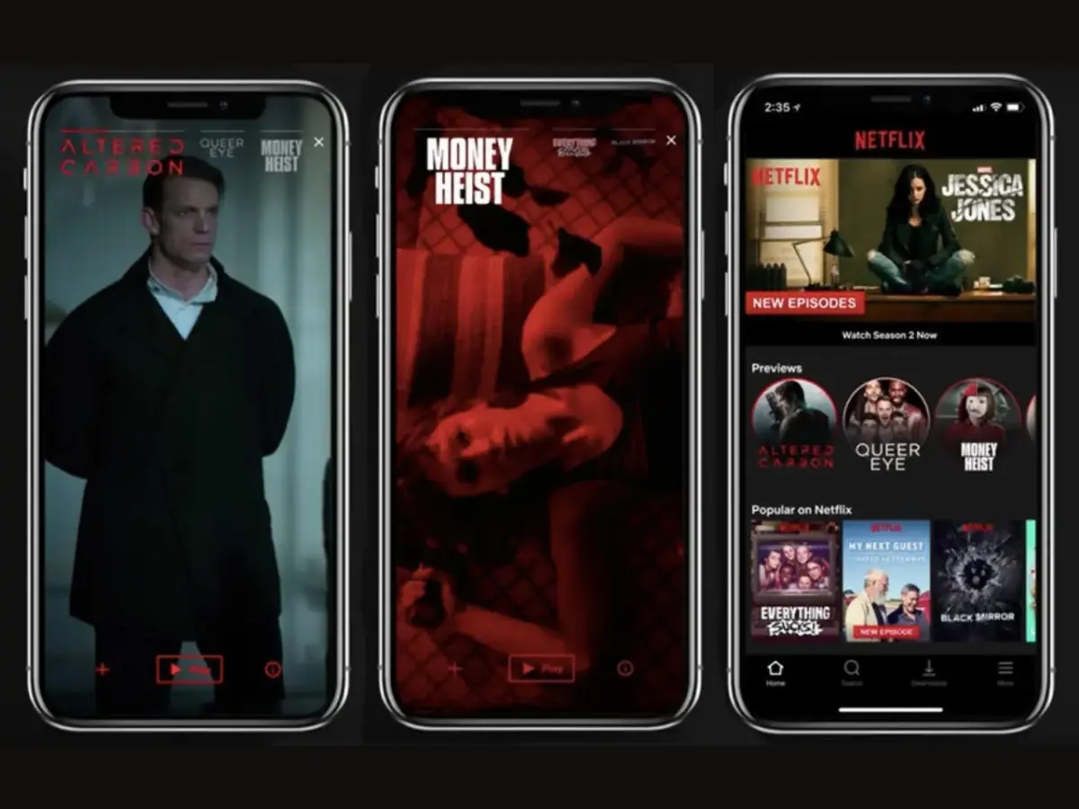 نتفليكس تعيد تصميم تطبيقها للهاتف وتدمج الفيديو العمودي - عالم التقنية