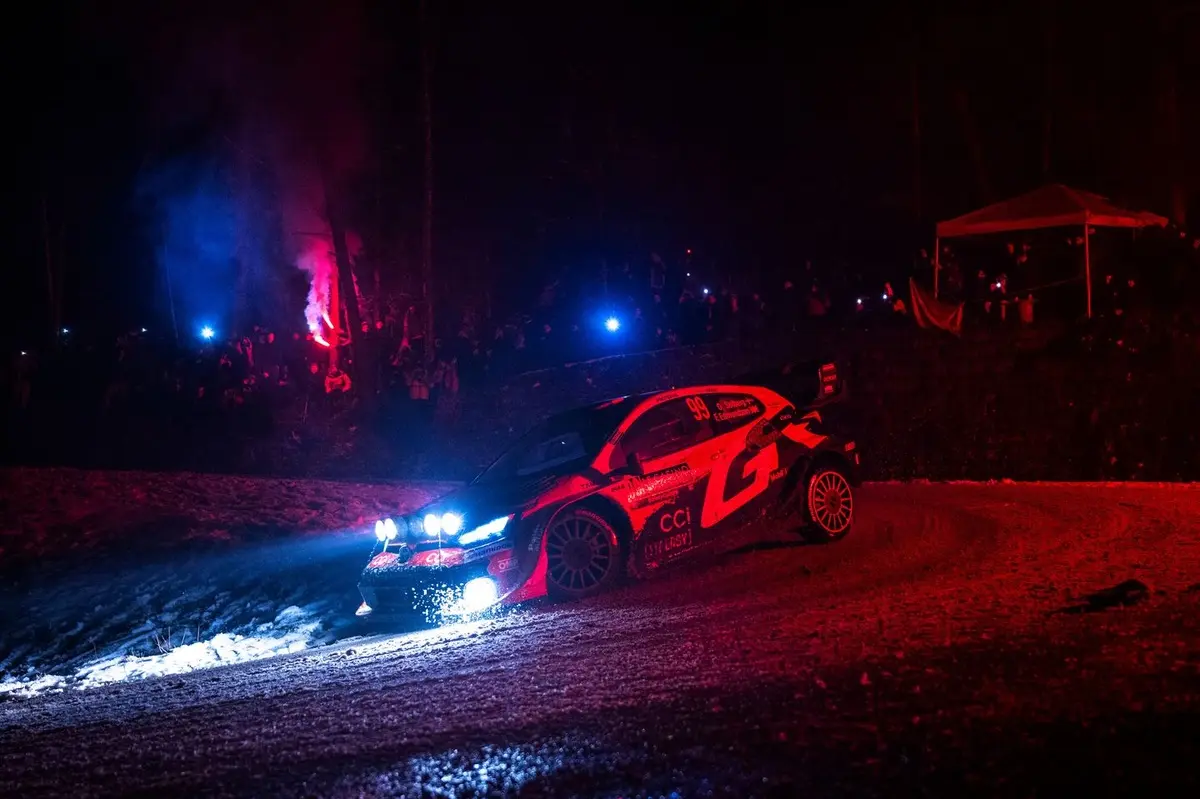 WRC Monte Carlo: Oliver Solberg moves clear of the pack after nine stages