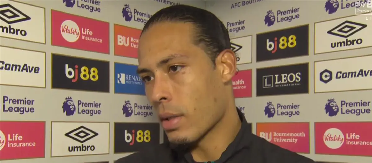 فان دايك يشكك في هدف بورنموث القاتل أمام ليفربول في الدوري الإنجليزي