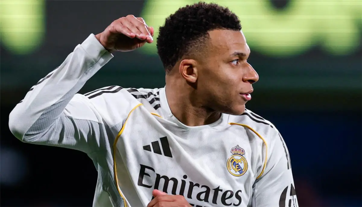 على طريقة بانينكا.. مبابي يسجل هدف ريال مدريد الثاني أمام فياريال ورد فعله مع إبراهيم دياز