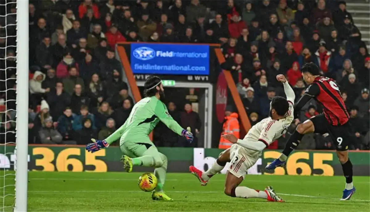 خطأ من فان دايك.. إيفانيلسون يسجل هدف بورنموث الأول أمام ليفربول