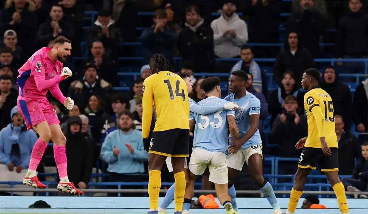 رجل مباراة مانشستر سيتي وولفرهامبتون في الدوري الإنجليزي