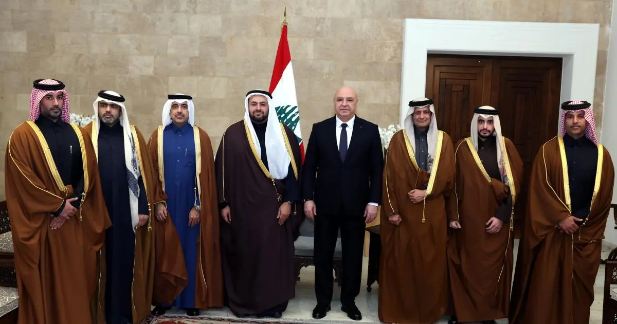 عون يشكر قطر والخليفي يعلن حزمة مساعدات فورية للبنان