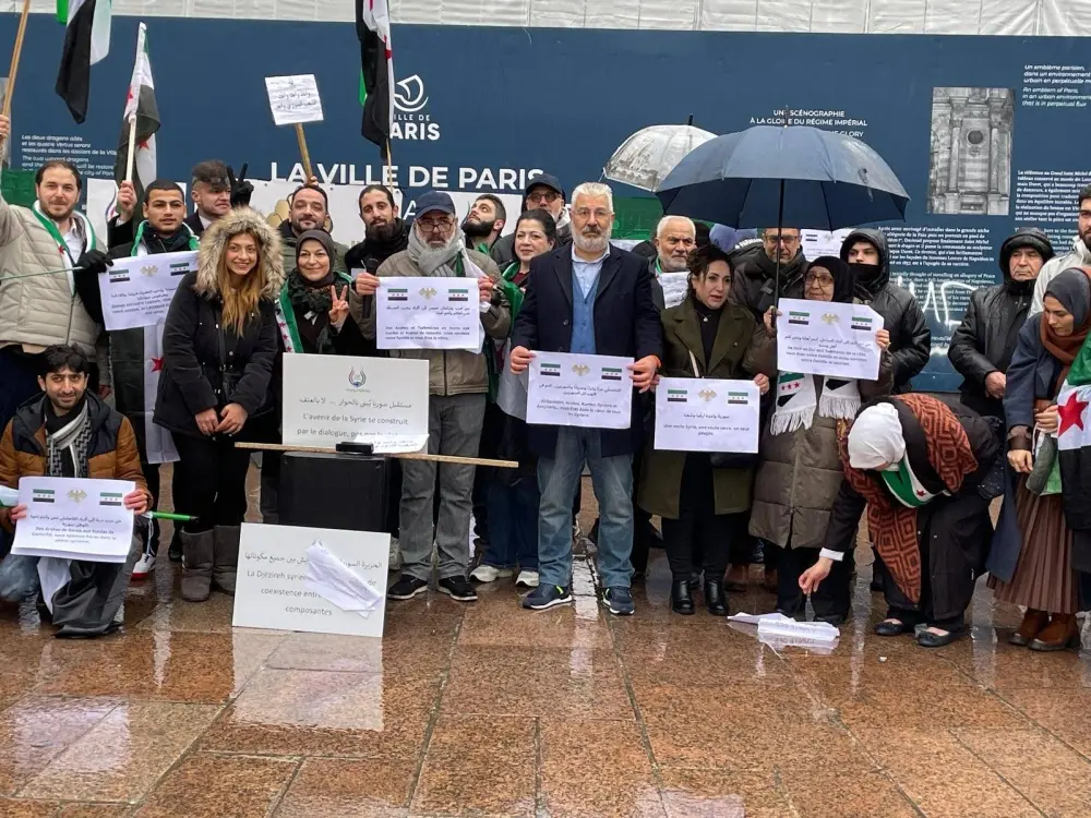 مظاهرة في باريس دعماً لوحدة سوريا ورفضاً للتقسيم