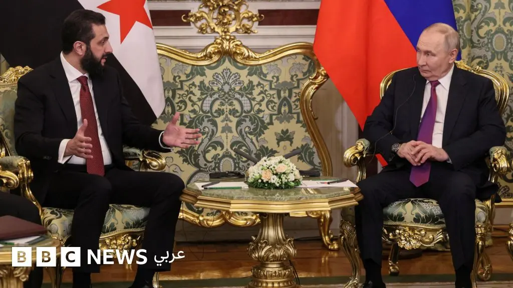 "روسيا وسوريا: بوتين للشرع "ندعم جهودكم لاستعادة وحدة أراضي البلاد - BBC News عربي