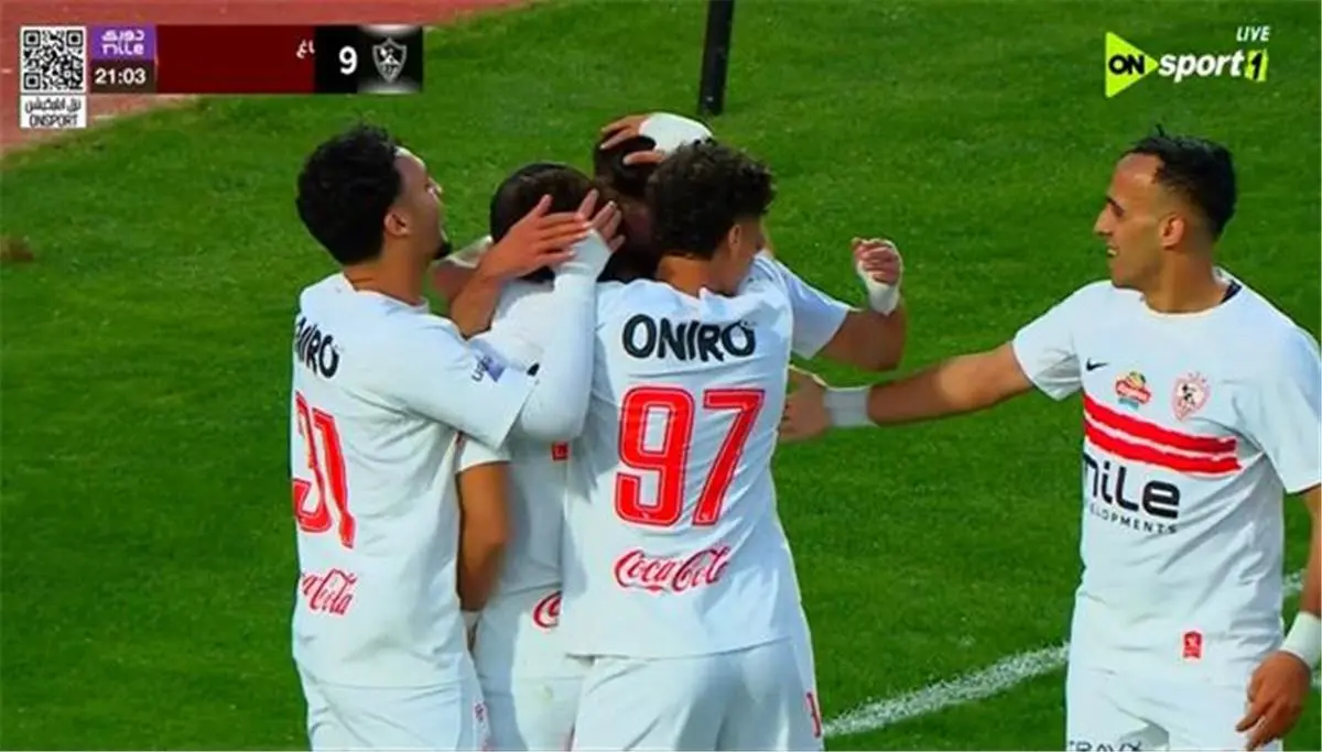 حسام عبد المجيد يسجل هدف الزمالك الثاني أمام بتروجيت