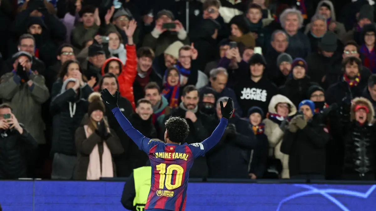 بالفيديو.. لامين يامال يحطم رقم مبابي