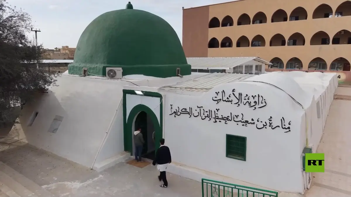 زاوية الأبشات بالزاوية – منارة بن شعيب لتحفيظ القرآن: تاريخ معماري وروحي في ليبيا