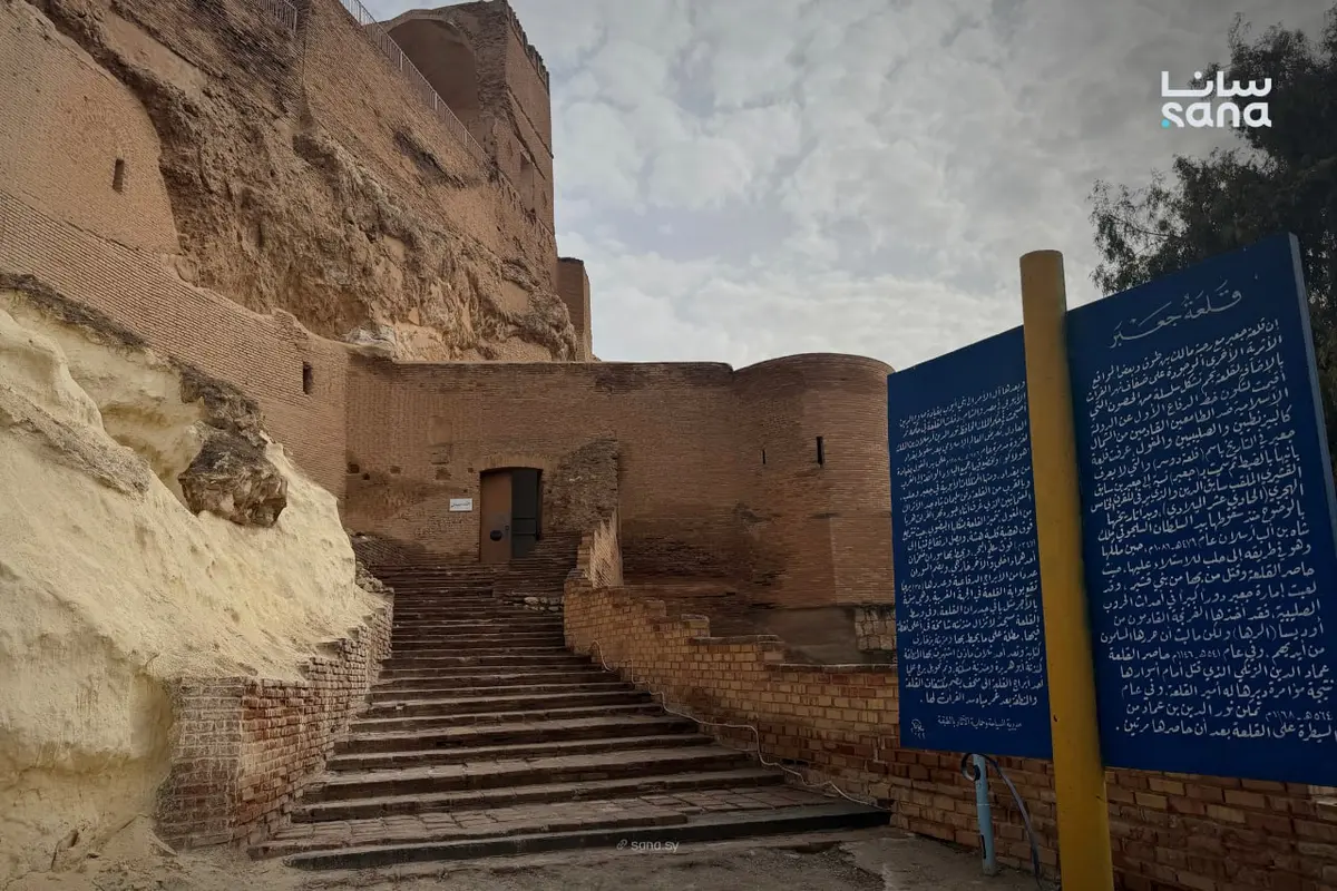 مشاهد من داخل قلعة جعبر الأثرية في ريف الرقة