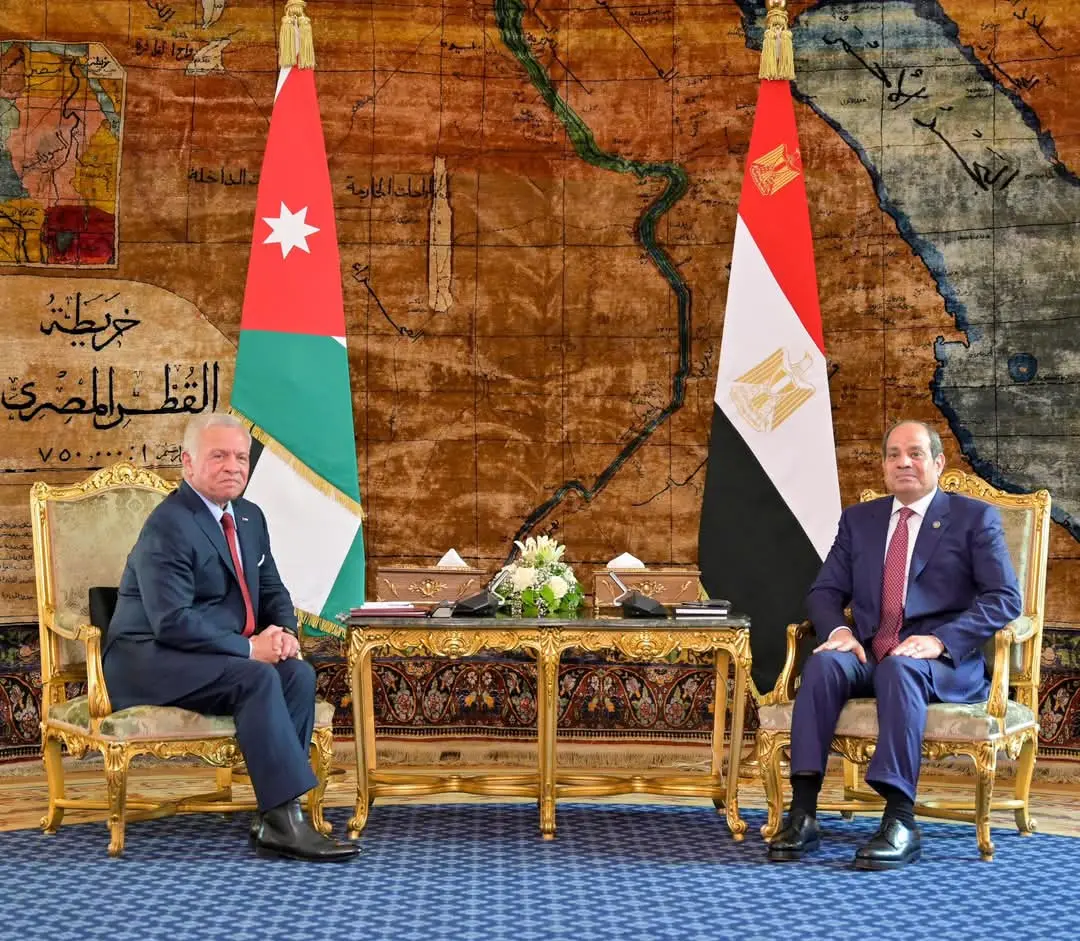 الرئيس السيسي والعامل الأردني يؤكدان رفض أي محاولات لتهجير الشعب الفلسطيني - أموال الغد