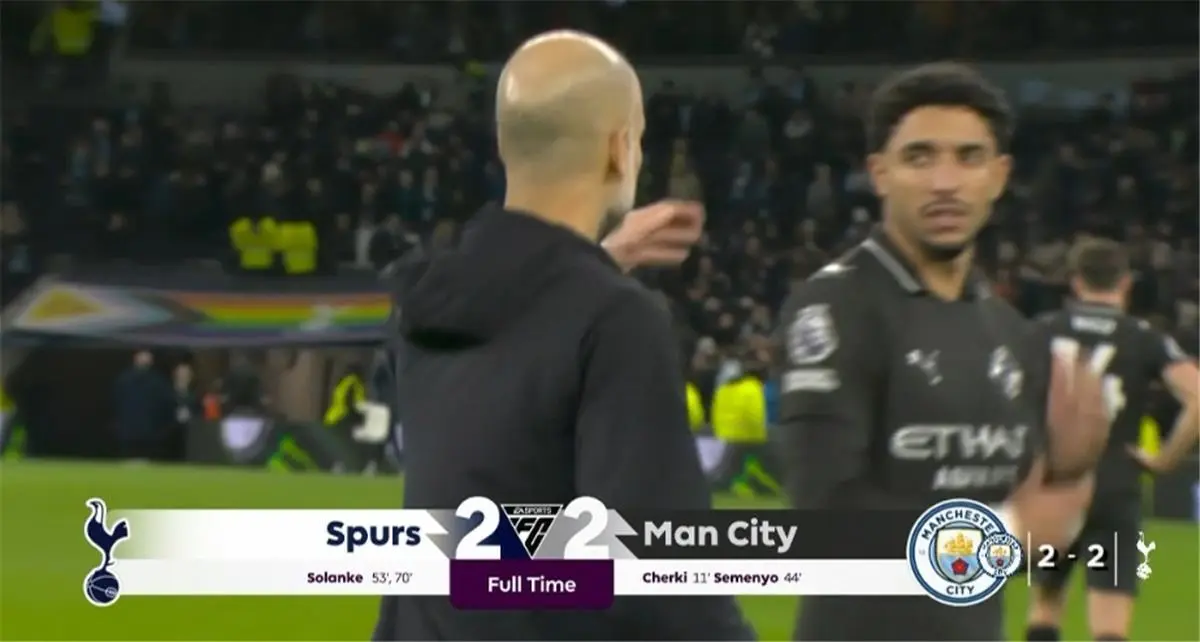 جماهير مانشستر سيتي تهاجم جوارديولا بسبب مرموش بعد التعادل مع توتنهام: الأصلع "السخيف" يرتكب جريمة