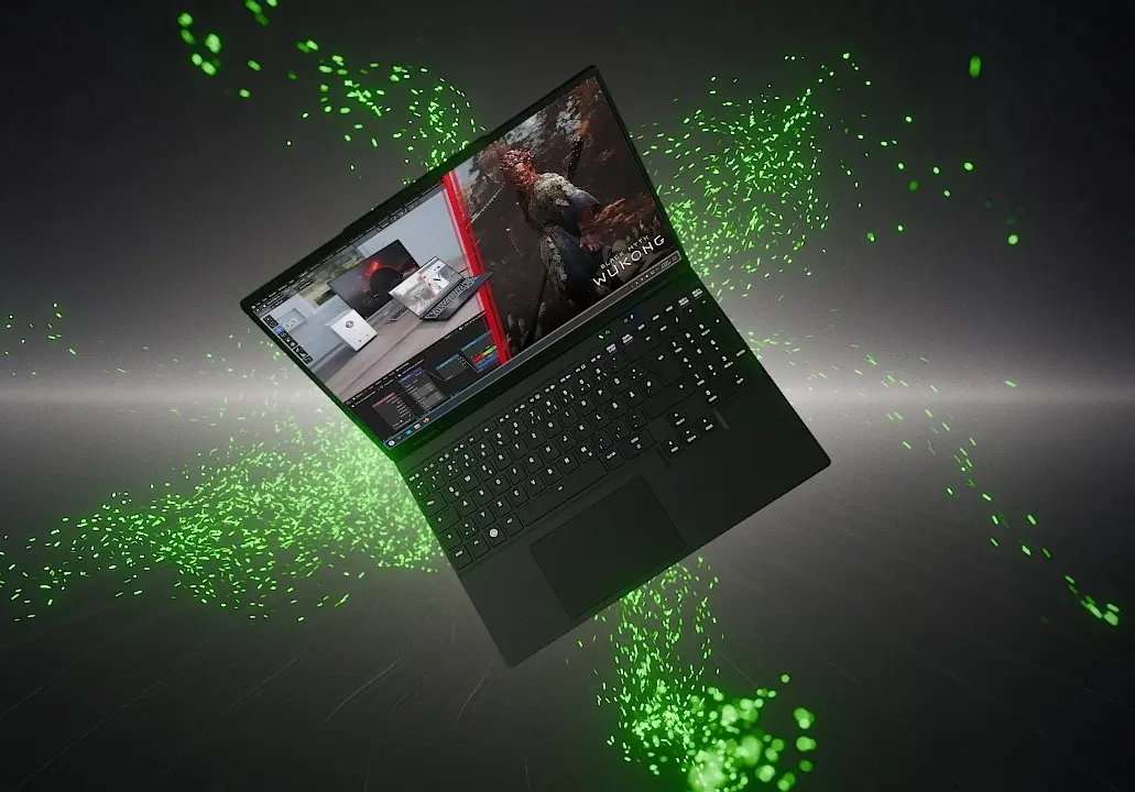 حاسوب ألعاب محمول بشاشة QHD 300 هرتز وذاكرة 128 جيجابايت RTX 5070