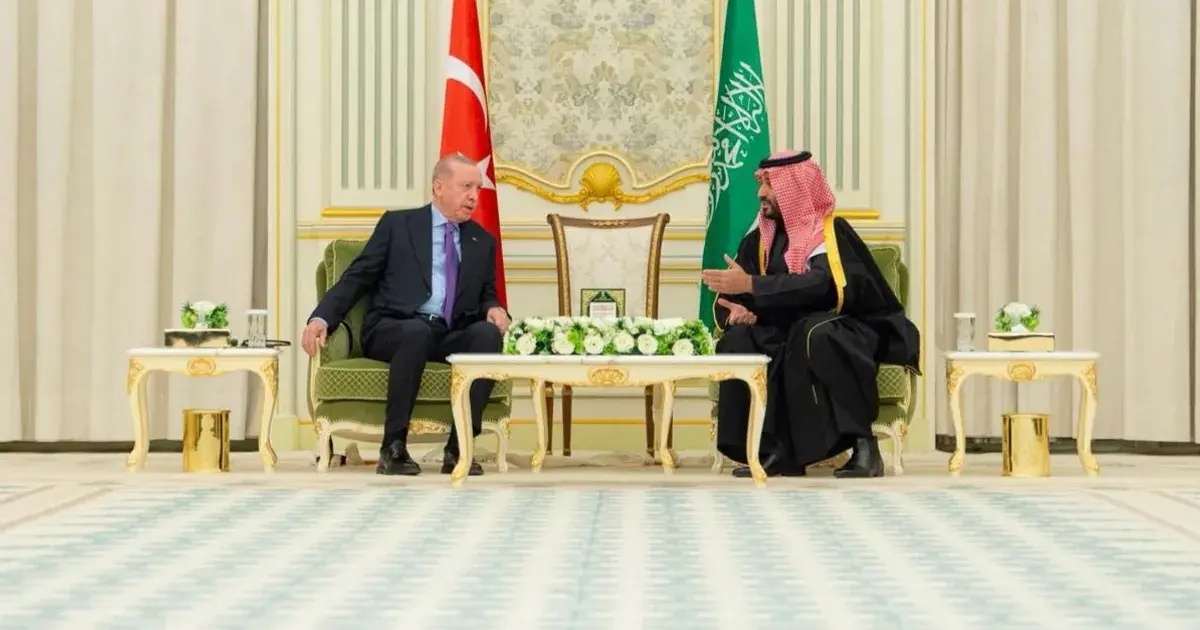 ولي العهد السعودي يعقد جلسة مباحثات رسمية مع أردوغان في الرياض