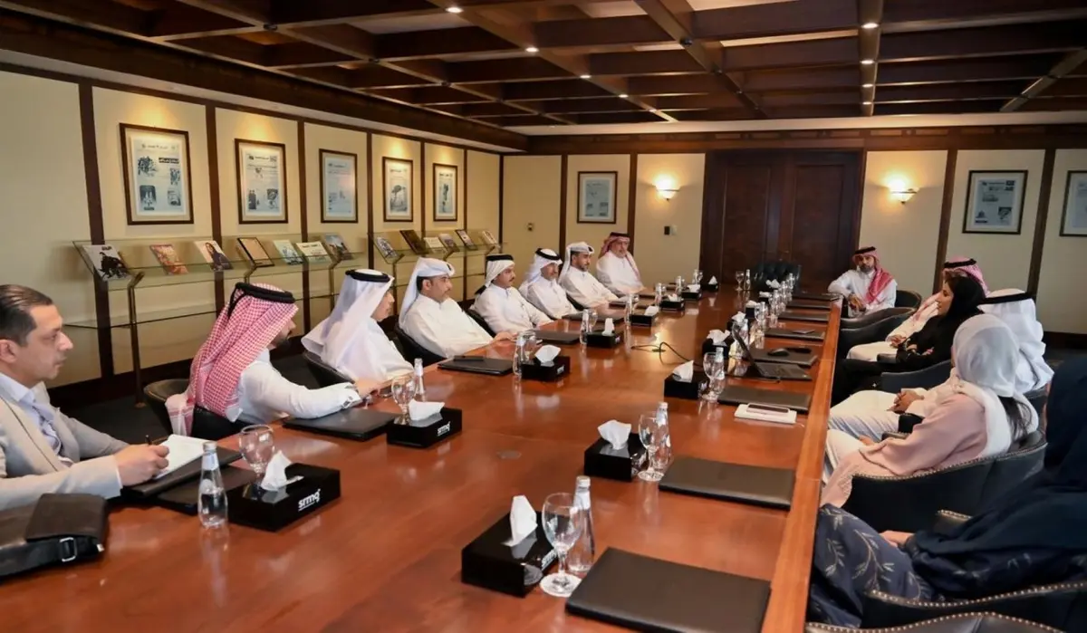 SRMG تستقبل الشيخ حمد بن عبدالعزيز آل ثاني والفريق الإعلامي المرافق