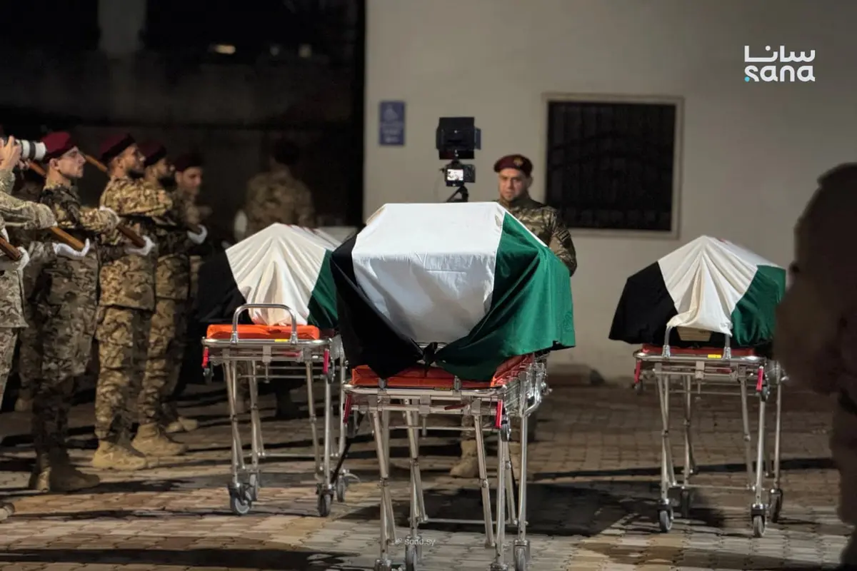 تشييع عدد من شهداء الجيش السوري الذين ارتقوا أثناء أداء واجبهم الوطني في الجزيرة السورية