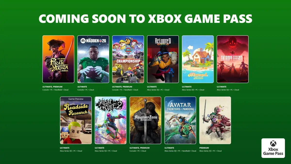 عناوين مثيرة في قائمة Xbox Game Pass للنصف الأول من فبراير