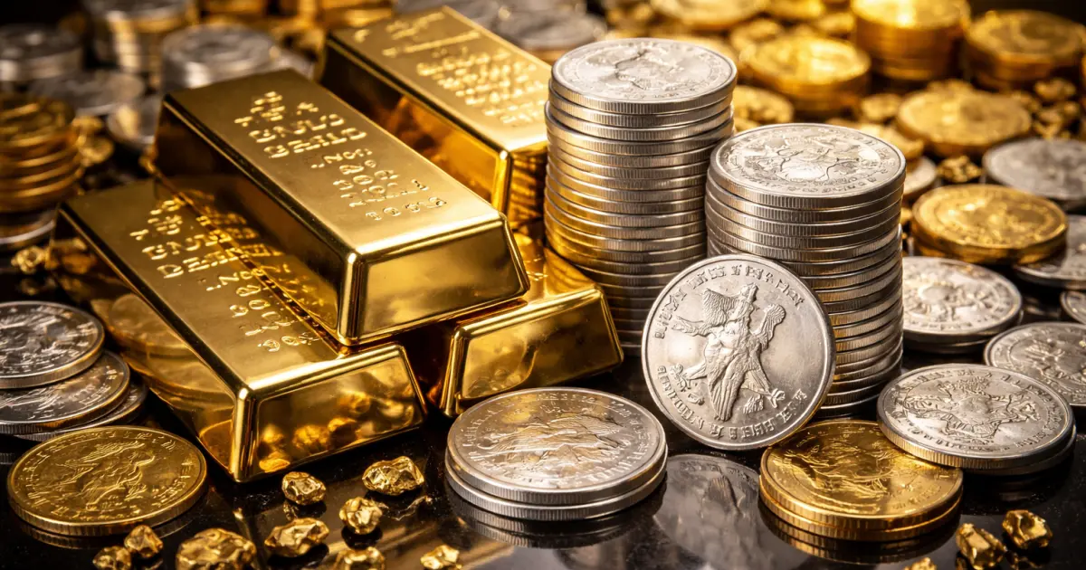 الذهب يفقد مكاسبه والفضة تسجل هبوطاً تاريخياً