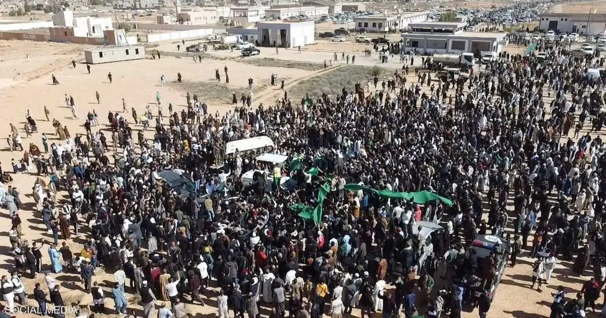 فيديو.. تشييع جثمان سيف الإسلام القذافي في بني وليد