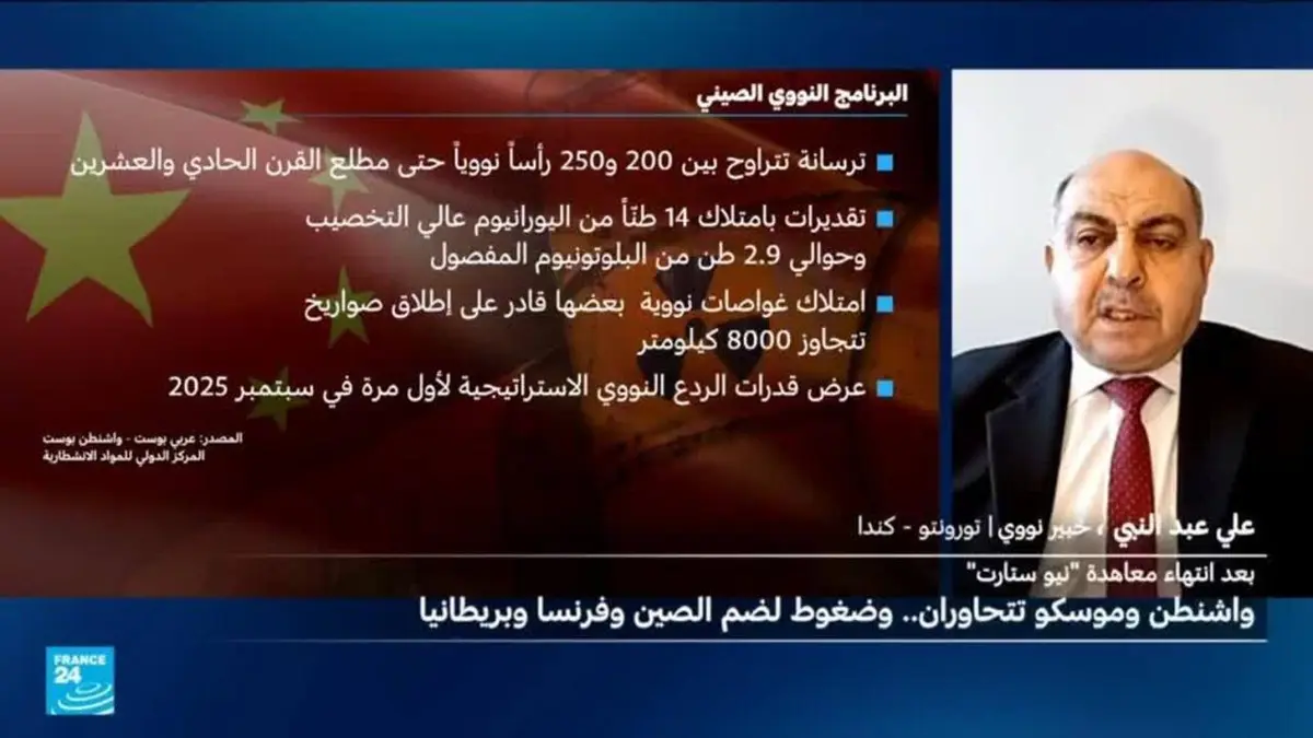 ما المعلن بشأن البرنامج النووي للصين؟