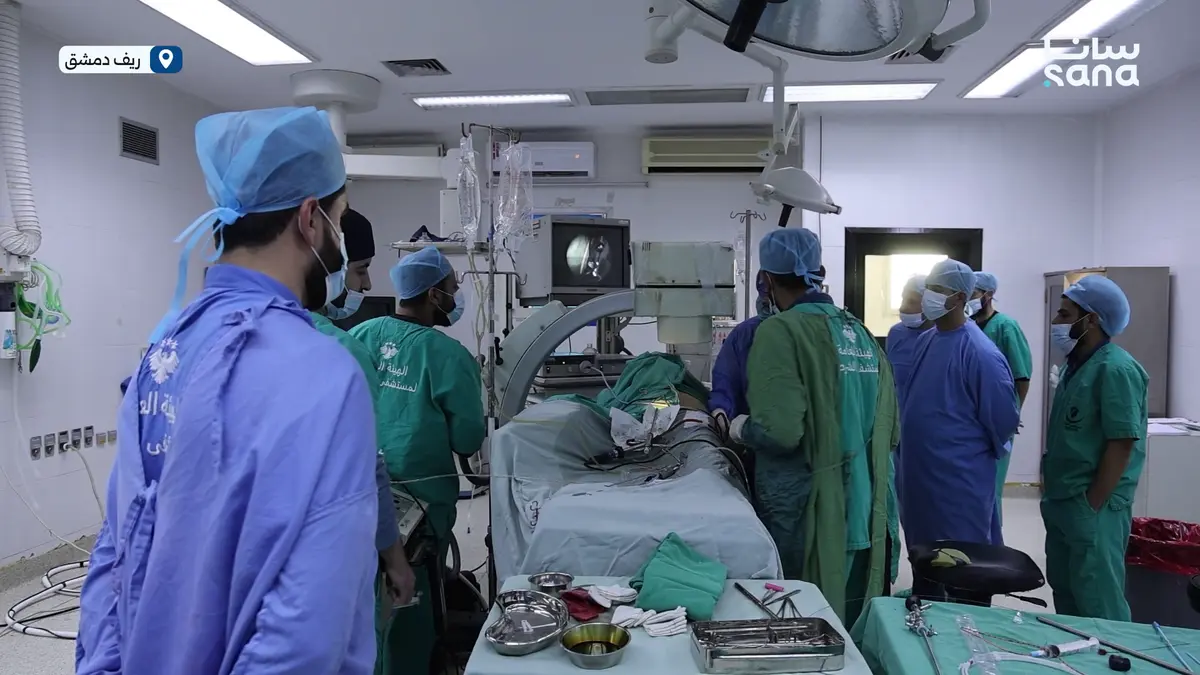 إنجاز طبي نوعي في مشفى الشرطة لاستخراج حصى الكلية باستخدام تقنية التنظير PCNL