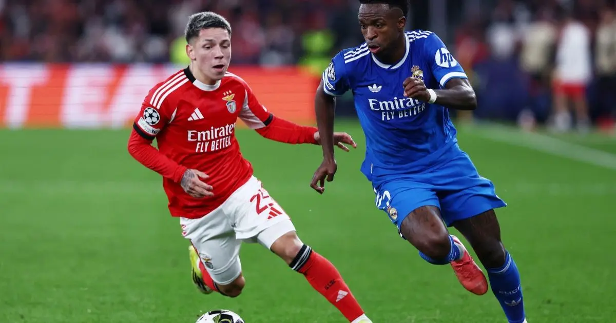 بريستياني لاعب بنفيكا ينفي توجيه إساءات عنصرية إلى فينيسيوس جونيور