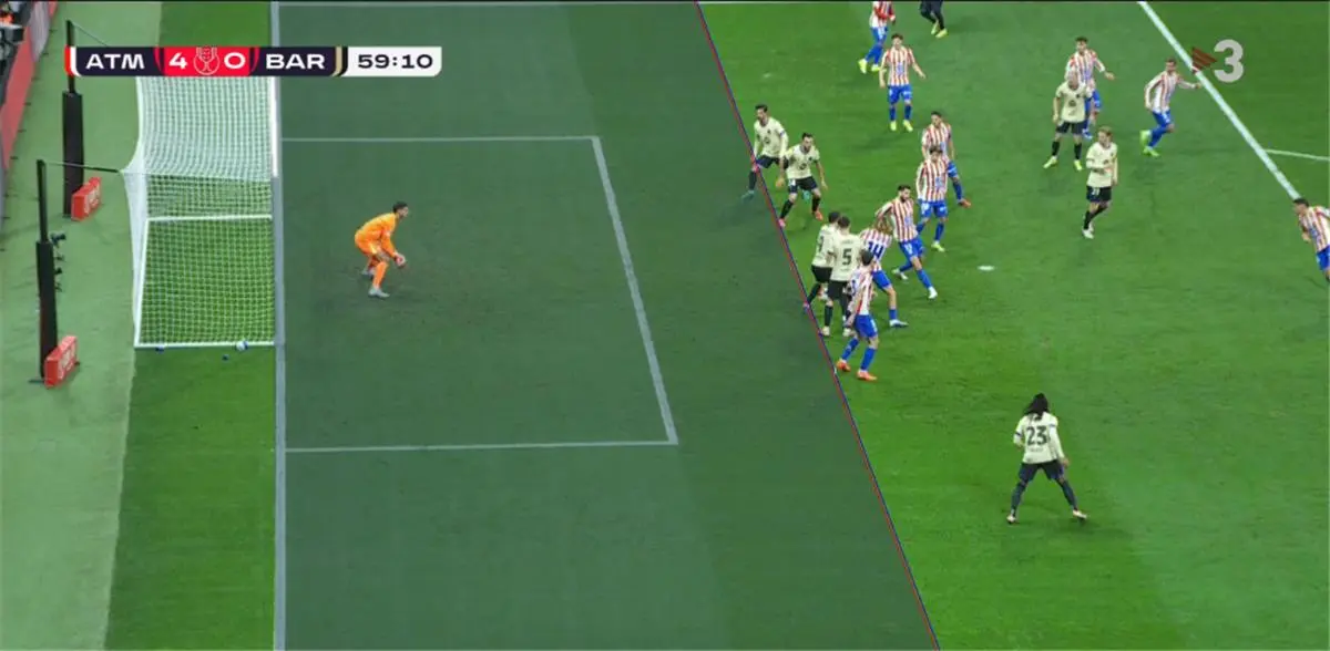 توضيح جديد من لجنة الحكام بشأن هدف كوبارسي المثير في مباراة برشلونة وأتلتيكو مدريد