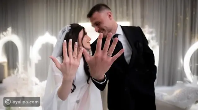 بالطرحة والفستان الأبيض: سيدرا بيوتي ترقص مع رامي حمدان في حفل عقد قرانهما