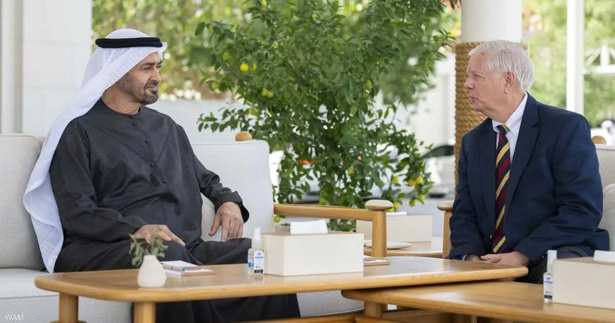الشيخ محمد بن زايد يستقبل ليندسي غراهام في أبوظبي