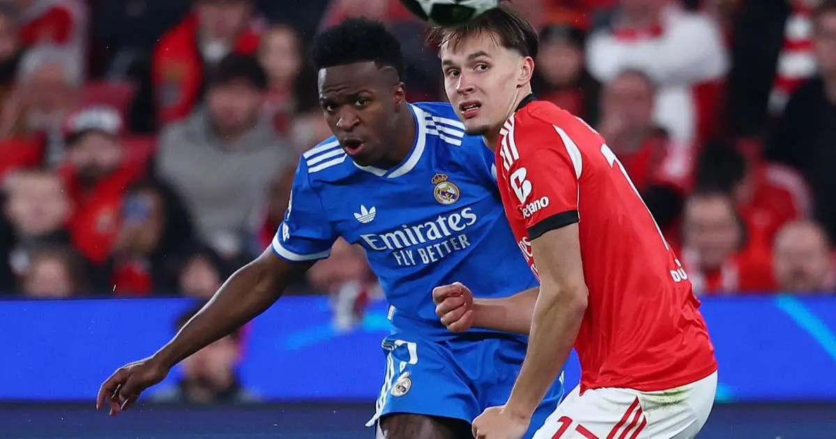 هدف فينيسيوس المذهل يمنح ريال مدريد الفوز على بنفيكا وطرد مورينيو