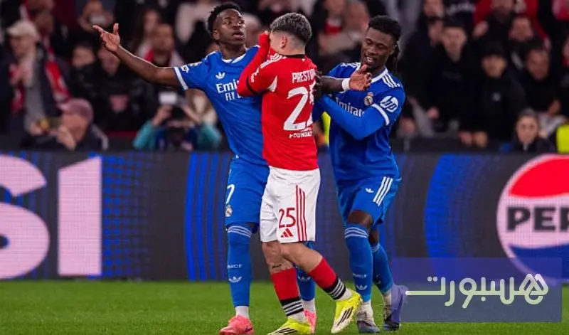 بريستياني لاعب بنفيكا ينفي توجيه إهانة عنصرية لفينيسيوس لاعب ريال مدريد - هسبورت