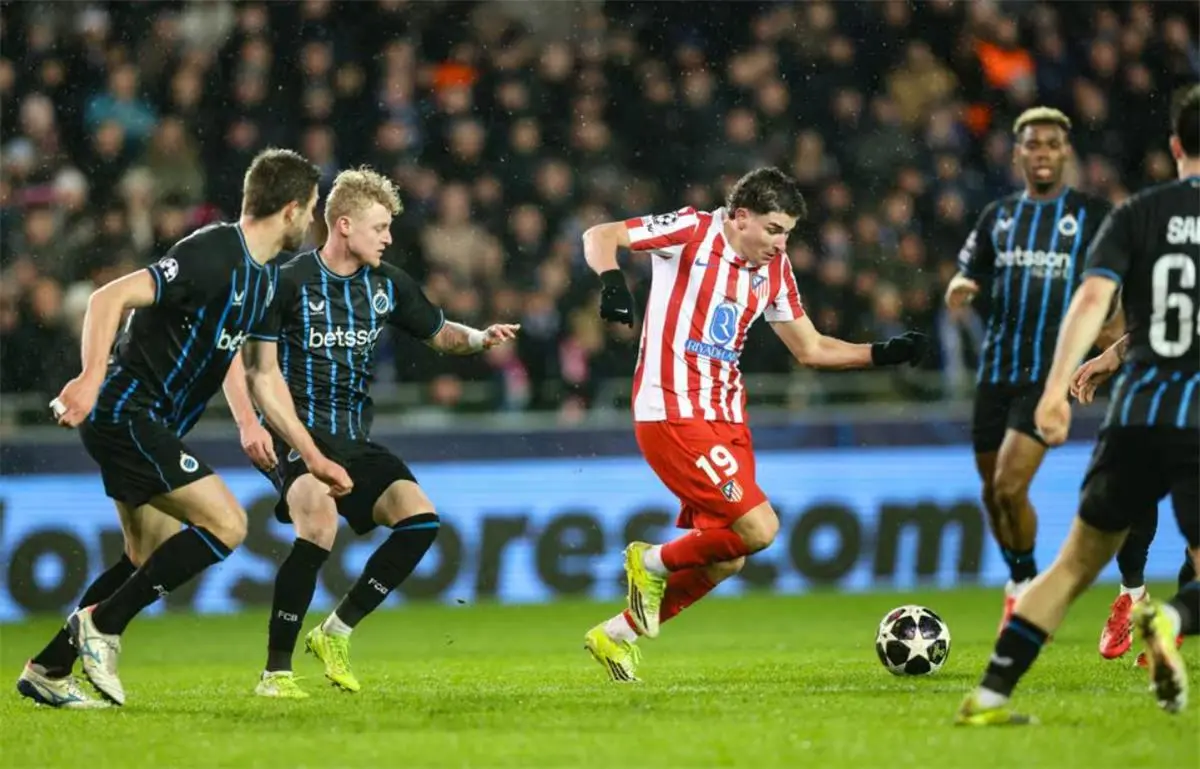 كلوب بروج يفرض تعادلاً مثيرًا على أتلتيكو مدريد.. وإنتر ميلان يسقط أمام بودو جليمت بثلاثية في دوري الأبطال