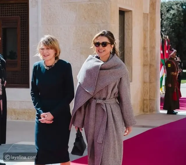 الملكة رانيا تستقبل سيدة ألمانيا الأولى إلكه بودنبندر في عمان