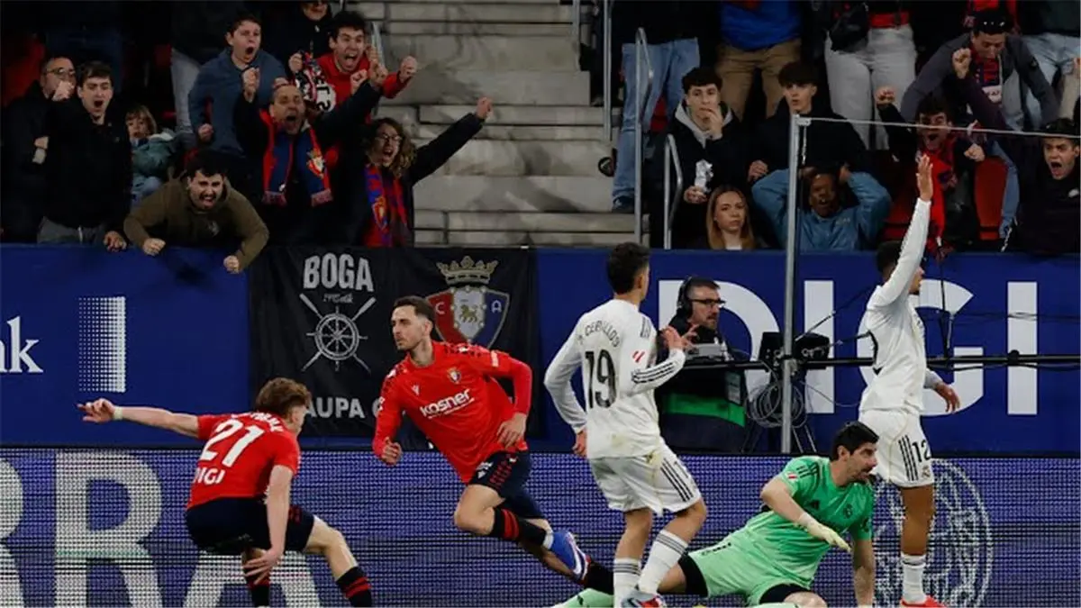 ريال مدريد يتلقى خسارة قاتلة أمام أوساسونا في الدوري الإسباني