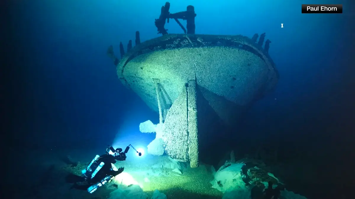 شاهد.. العثور على حطام سفينة غارقة قبل أكثر من 150 عامًا