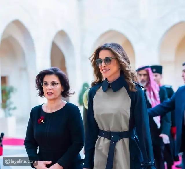 الملكة رانيا العبدالله تخطف الأنظار في استقبال رئيس ألبانيا