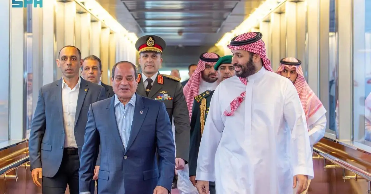 بن سلمان والسيسي يبحثان الوضع بغزة وملفات إقليمية