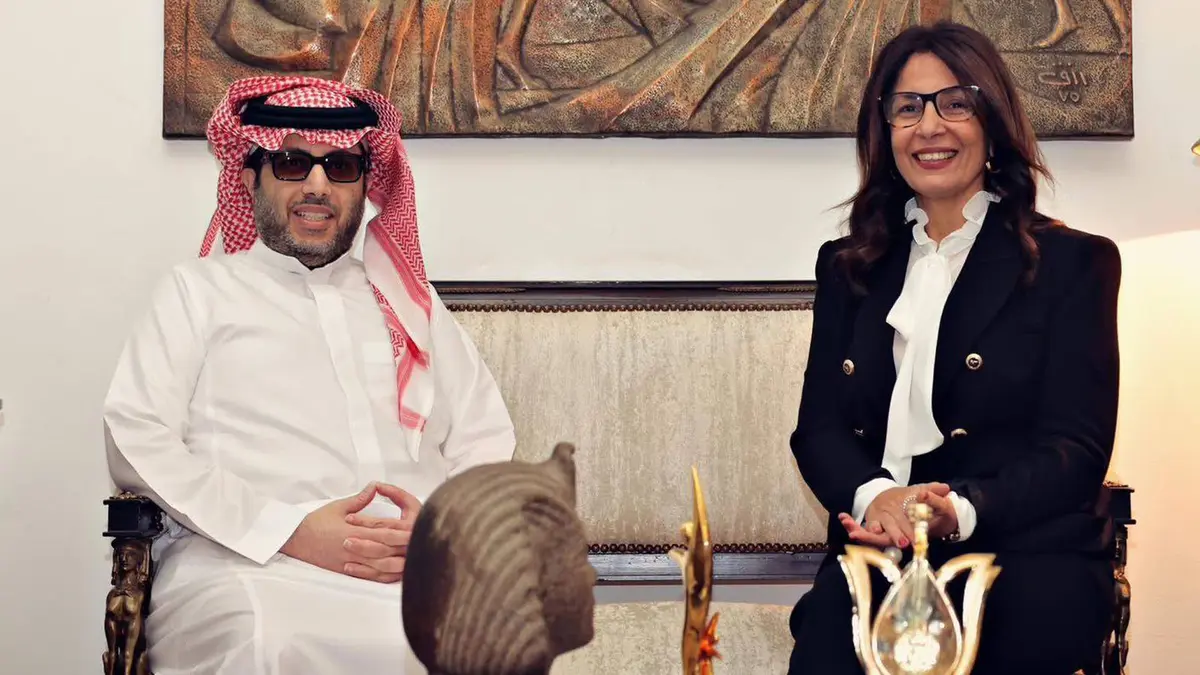 تركي آل الشيخ يلتقي بوزيرة الثقافة المصرية