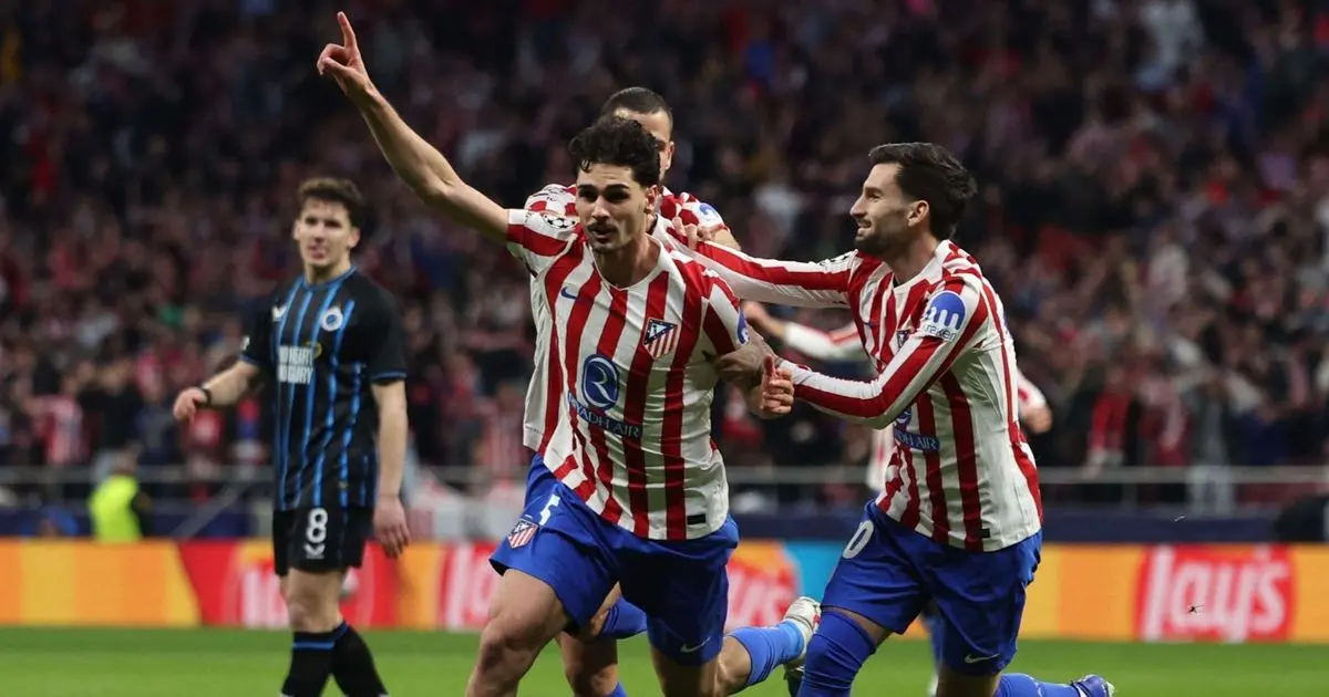 أتلتيكو مدريد يسحق كلوب بروج ويتأهل لثمن نهائي دوري أبطال أوروبا